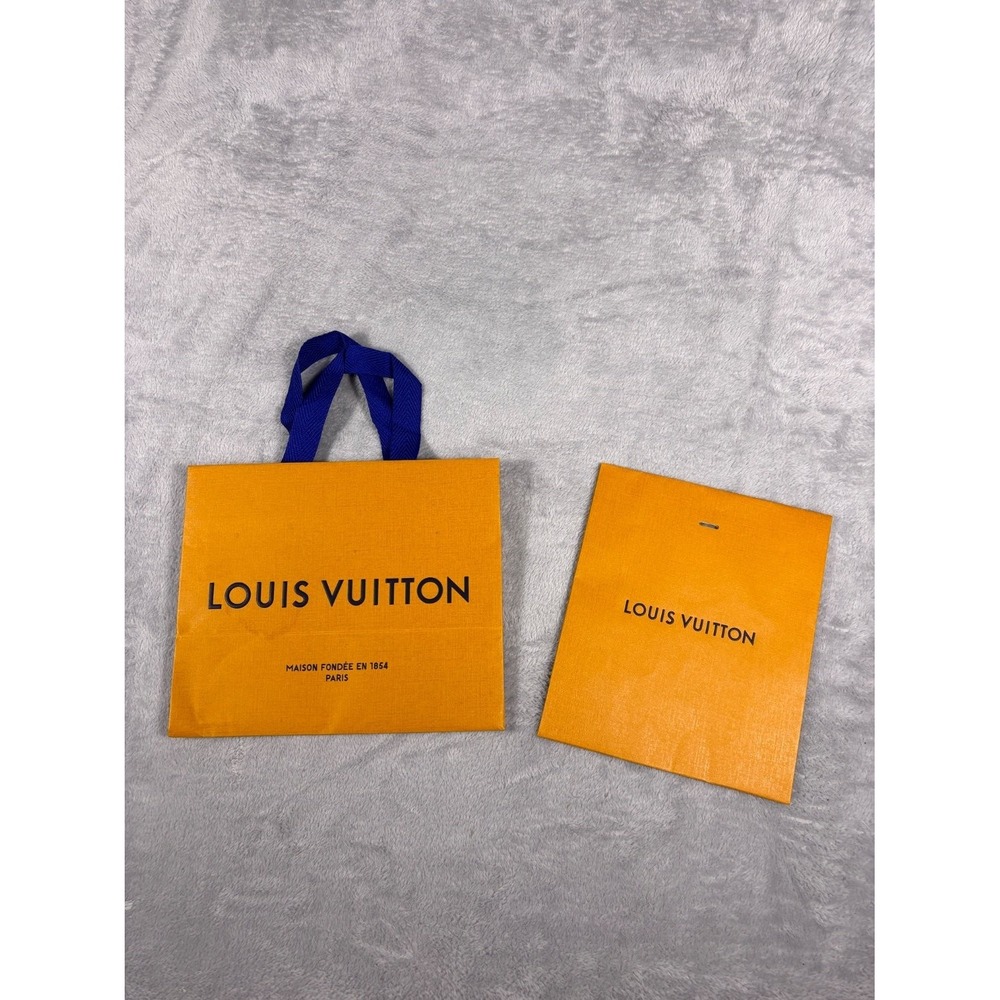 Louis Vuitton Shopping Gift Paper Bag Set 8.5 X 7 in Orange Unisex